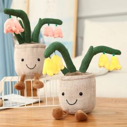 Levensechte tulpen succulente planten pluche gevulde speelgoed lelie van de vallei potten bloem frans romantiek boekenplank decor voor meisje cadeau