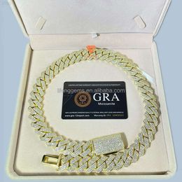 Lifeng – bijoux classiques personnalisés en Moissanite, chaîne à maillons cubains de luxe Hip Hop, en argent Sterling 925, vente en gros, 18mm