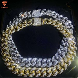 Lifeng Sieraden Hip Hop Ketting Moissanite Cubaanse Link Chain Miami Mannen Diamant Vergulde 925 Zilveren Ketting