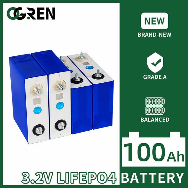 Lifepo4 100Ah Batterie 1/4/8/16/32PCS 3.2V Lithium Fer Phosphate Batterie Rechargeable Cellules Solaires pour RV Bateau Système Solaire