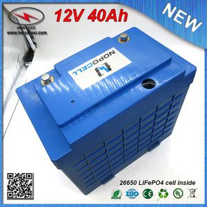 Batterie Lithium-ion LiFePO4 12V, 40ah, pour vélo électrique, Scooter, voiture, UPS, batterie externe, système et lampadaire, livraison gratuite