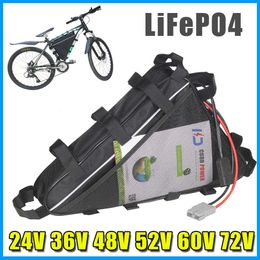 LifePO4 24V 36V 48V 52V 60V 72V 20AH Triangle Sac Battery