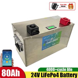 LifePo4 24V 80AH Lithium Battery Diepe cyclus voor back -up Power Solar Energy Storage Golfkar Solar Energy +10A Charger