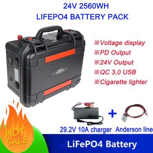 Lifepo4 Cellules de batterie 24V 2560WH Batterie EVE rechargeable au phosphate de fer 70AH 100AH avec étui pour scooter de vélo électrique Ebike