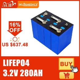 Batterie LiFePO4 280AH faire 12V 24V 48V Pack 3.2V phosphate LiPO Rechargeable prismatique évalué pour le bateau de chariot de Golf de stockage d'énergie