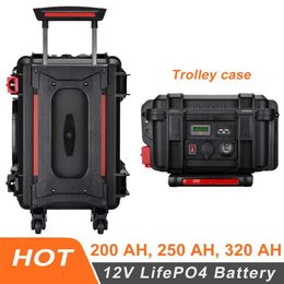 LifePo4 Battery 12V 200Ah Oplaadbaar 250Ah Trolly Case Hoge capaciteit Cel 320AH Lithium Iron Power Station voor RV -camping