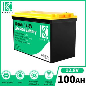 Batterie LiFePO4 12V 24V 100ah 200ah, Lithium fer Phosphate de qualité A, BMS intégré pour camping-car, batterie à décharge profonde, voiturette de Golf, maison, Marine