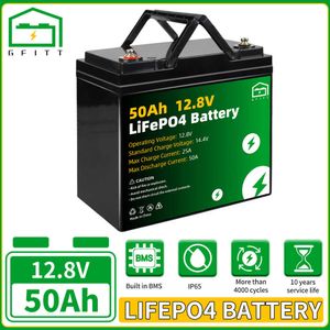 Batería Lifepo4 de 12V, 24V, 50AH, 100AH, 200AH, batería de fosfato de hierro y litio, BMS integrada para vehículo eléctrico de motocicleta Solar
