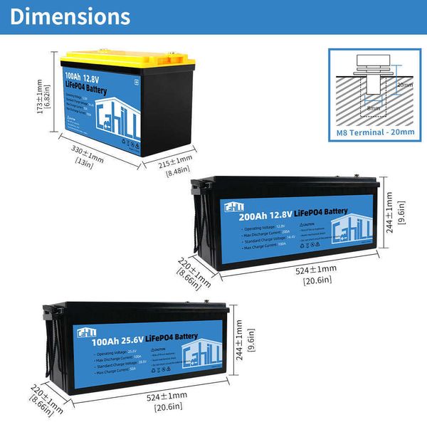 Batería Lifepo4 12V incorporada BMS 200AH 100AH Célula de fosfato de hierro y litio recargable para scooter eléctrico motocicletas hoverboar