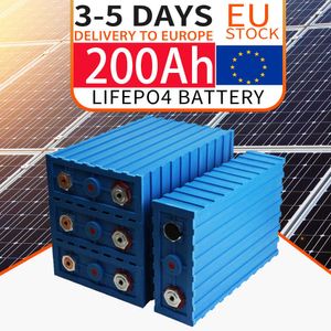 LiFePO4 Batterie 200Ah 3.2V Rechargeable Lithium Fer Phosphate Cellule de Batterie pour Système d'Énergie Solaire RV House Trolling Motor Yacht