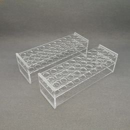 Lifestyle 1pcs transparent en verre biologique à essai de tube de tube de tube de tubes de braquage du support de stockage du support de rangement dia 13/16/19/21 / 26/31 mm pour le laboratoire scolaire