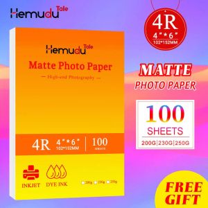 Lifestyle 4R 6inch 4x6 Matte fotopapier 100Sheets 200/230/250G Waterdicht voor Inkjet Printer Paper Studio Fotograaf