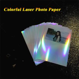 Lifestyle A4 lijm zeven kleuren laser fotopapier inkjet afdrukken kleurrijke reflecterende fotografisch papier sier printfilm