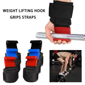 Tillen 1 paar gewichthefhaak haakgrepen banden niet -slip fitness pols handschoenen pullup hooks grepen riemen met pols wraps gym training