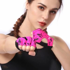 Levante 1 Pair Half Fithing Fitness Guantes Camanicero Gimnasio Levantamiento de pesas Entrenamiento Antislip Crossfit Guantes de entrenamiento para mujeres