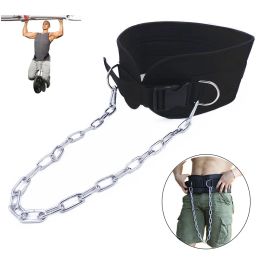 Lifting Dip Belt Verstelbare hijsgordel met ketting voor Pullup Fitness Taille Krachttraining Parallelle stangarmflexie-extensie