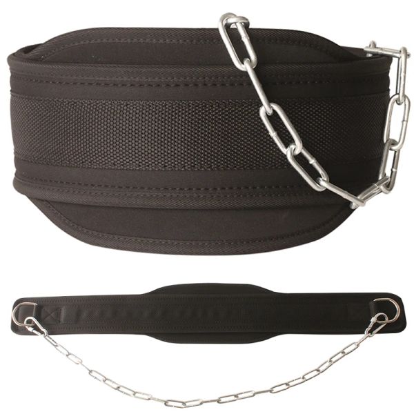 Cinturón de levantamiento de inmersión EVA con cadena, Protector de cintura para entrenamiento de fuerza, sentadillas, cinturón de elevación para gimnasio, soporte de neopreno para levantamiento de pesas