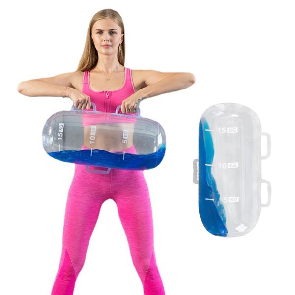 Levage du sac d'eau gonflable PVC Bag de charge remplie d'eau Squat Balance Force d'entraînement Posturizer les outils de yoga de gymnase