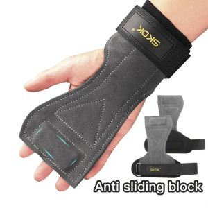 Soulever le cuir Palmier Gardes hommes Femmes Halandifting Gymnastics Gants GRIPS non gymnase pour la protection Fitness Pull Up Horizontal Bar