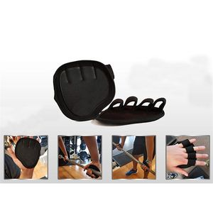 Levantamiento de palma Mancuernas Empuñaduras Almohadillas Unisex Antideslizante Peso Guantes de entrenamiento cruzado Gimnasio Entrenamiento Fitness Deportes para protector de manos 1488 Z2