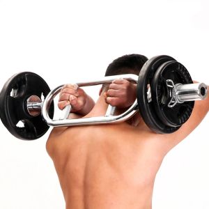 Barrette de triceps de barre solide de levage pour l'haltérophilie Body Body Body Curling Bar s'adapte à des assiettes de 1/2 pouce Fitness Gym Poids Bar