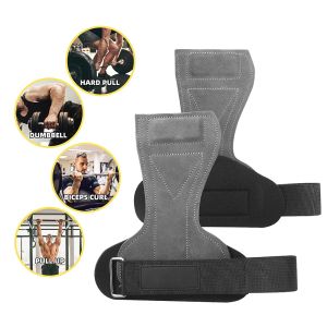 Gewichtheffende polsbanden optillen voor gewichtheffen koeienleren handschoenen voor vrouwen en mannen Deadlift Powerlifting Bench Press Pullup F12