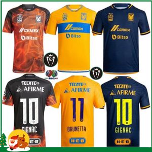 Liga MX 2023 2024 Tigres Soccer Jerseys GIGNAC N.IBANEZ SOTELDO S.CORDOVA AQUINO THAUVIN UANL maison loin 3ème 23 24 football Hommes / enfants kit chemise