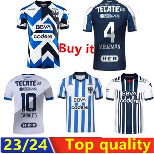 Liga MX 2023 2024 Camiseta Monterrey Sergio Canales Jesus Corona Luis Romo Victor Guzman Duitse Berterame Meza Rogelio Funes Mori Soccer Jerseys 3927