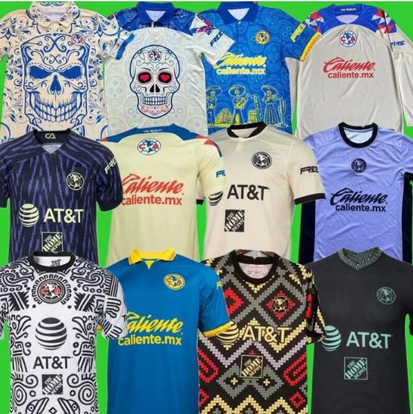 Liga MX Club America Soccer Jerseys 2023 2024 K.ALVAREZ J.QUINONES D.VALDES G.OCHOA GIOVANI FIDALGO M.LAYUN A.ZENDEJAS 21 22 23 24 Fútbol Hombres Mujeres Kits Camisa 4XL 888