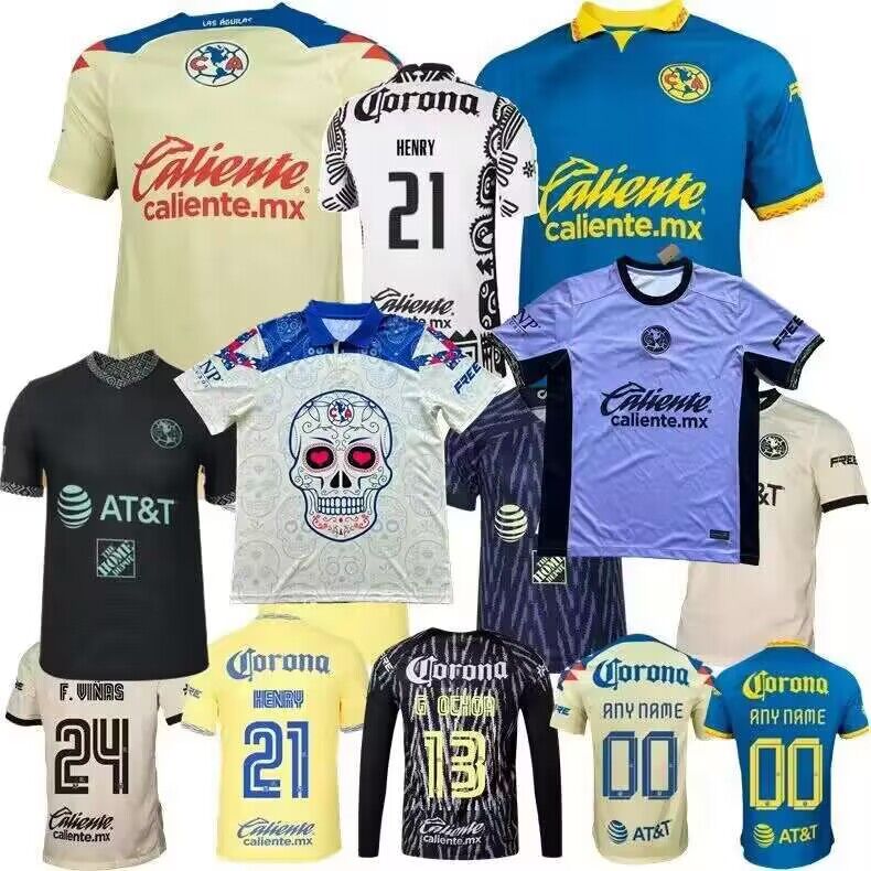 Liga MX Club America piłka nożna 2023 2024 R.MARTINEZ J.QUINONES D.VALDES G.ochoa Giovani Fidalgo M.Layun A.Zendejas 21 23 23 24 Football Men Men Kamits Kits 4xl 4xl 4xl