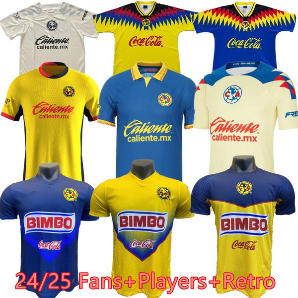 Liga MX Club America Soccer Jerseys 2024 2025 K.Alvarez J.Quinones D.Valdes G.ochoa Giovani # C. Blanco 1988 1995 96 98 99 2004 2005 2006 2011 12 2013 14 15 Retro Football