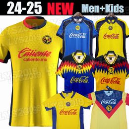 Liga MX Retro Club América Jerseys 2024 2025 K.Alvarez J.Quinones D.Valdes G.OCHOA GIOVANI FIDALGO M.LAYUN A.ZENDEJAS 21 22 23 24 Fútbol Menores Mujeres Camisa para niños