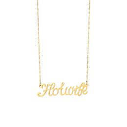 Ligatures Cursive Letter Colliers Hot Wife Pendant Enchanting Fascinant Mot anglais Clicule Choker pour femmes maman femme