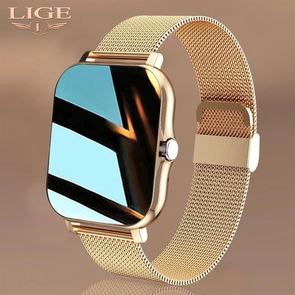 LIGE 2021 Digital Watch Women Sport Men Watchs Electronic LED LED Ladies Gire de poignet pour Android iOS Fitness Clock Female Watch 220211789