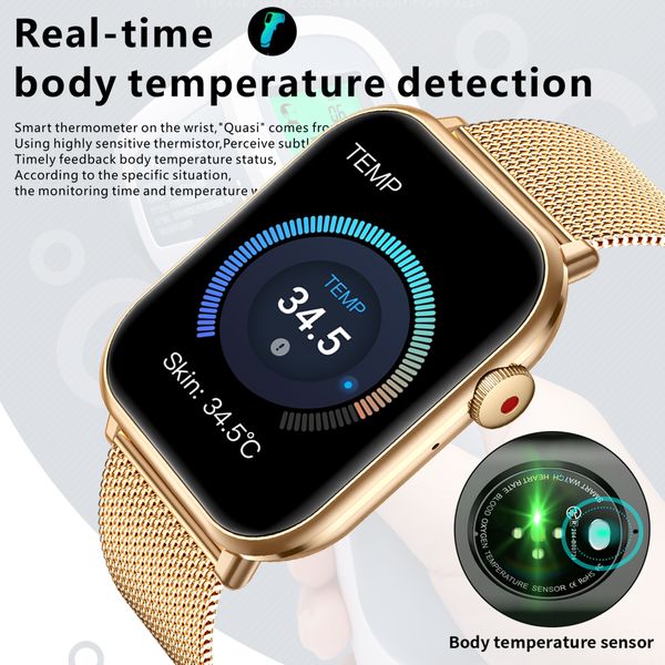 LIGE 2024 Smart Watches Women Bluetooth appelez Smartwatch pour iOS, Android Ladies Wristwatch Female Physiological Cycle Survering