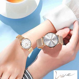 LIGE Pareja Relojes para amantes Top Marca Reloj de cuarzo de lujo Reloj de pulsera impermeable Moda Casual Reloj de mujer Pareja Amor 210517
