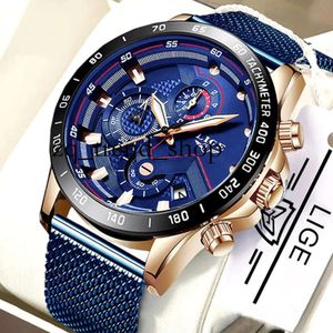 LIGE Fashion Mens Top Brand Watches Quartz Designer Clock Watch Blue Watchs Men Imperproof Sport Luxury Chronograph Relogio masculino montres 711