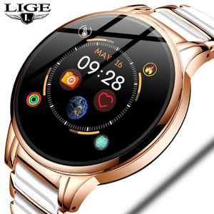 LIGE Mode Dames Smart Horloge Hartslag Bloeddruk Slaap Monitoring Multifunctionele Fitness Tracker Waterdichte Smartwatch 201114
