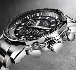 Lige Top Brand Luxury Mens Watchs Full Steel Watch Male Male Male Sport imperméable Watch Men Quartz Clock Relogio Masculino 2103102076716