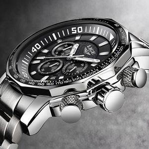 Lige top merk luxe heren horloges full stalen horloge mannelijke militaire sport waterdichte horloge heren quartz klok relogio masculino 210310