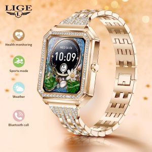 Lige kijkt naar Smart Women Smartwatch Ladies PolsWatch Bluetooth Call Digital Watch voor iOS iPhone en Huawei Xiaomi Samsung Phone Watch