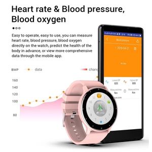 Lige Women Smart Band Watch en temps réel Prévisions d'activité Piste-tracker de la fréquence cardiaque Monitor Sports Médiens Smart Watch Men