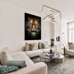 Peinture de toile de liger, tigre, renard et léopard