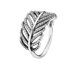 Licht als een veerring Authentieke Sterling Silver Wedding Sieraden voor vrouwelijke meisjes met originele doos voor Pandora Rose Gold Engagement Rings
