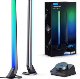 Barras de luz H6047 con controlador inteligente, luces de juego LED inteligentes Wi-Fi con modos de música