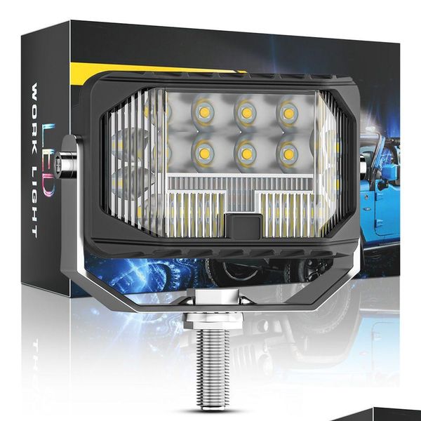 Barres lumineuses Lumières de travail dxz 3inch 21 LED LED FORKBIKE MOTOBIKE AUXILIER