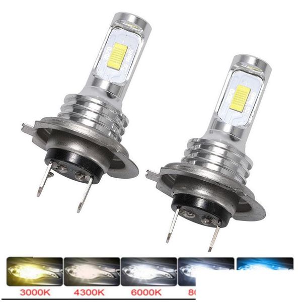 Barras de luz Luces de trabajo Lámparas LED para automóviles Faro Bbs H4 H8 H11 Niebla Hb3 9005 Hb4 Azul hielo 8000K 3000K 12V Entrega de gota Mobil Dhw5Q