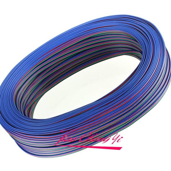 Cuentas de luz 10-100 m/lote 4PIN RGB extensión 4 cables Cable 3528/tira de LED