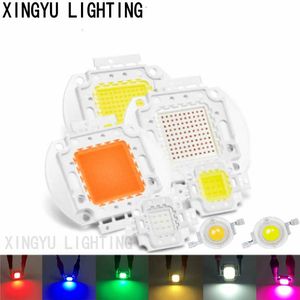 Perlas de luz 10pc 1W 3W 5W Chip LED de alta potencia 10W 20W 30W 50W 100W Cálido Natural Blanco frío Rojo Verde Azul Amarillo 440NM 660NM Espectro completo