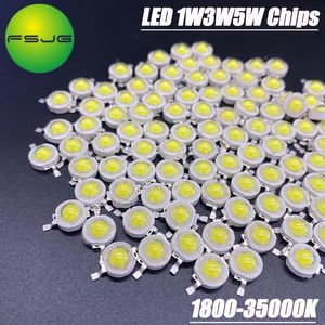 Perles lumineuses 10 pièces 1W 3W 5W puce naturellement blanc froid chaud ambre lampe LED haute puissance projecteur plafond petite ampoule bricolage